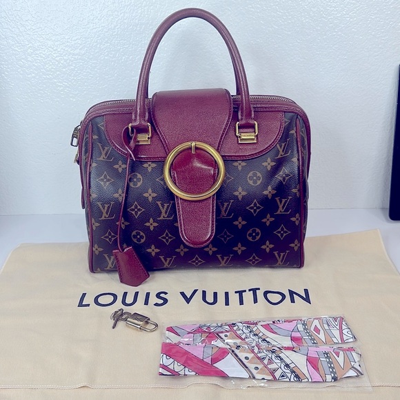 LV24 Louis Vuitton Bordeaux Monogram limited edition golden arrow speedy bag. - Picture 1 of 11